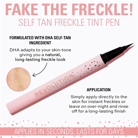 freckles stift|REVOLUTION Kajalstift Fake The Freckle Self Tan Freckle Pen